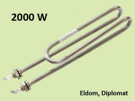 Нагревател за бойлер Еldom 2000W никел