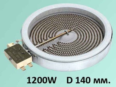 Плоча за керамичен плот 1200W d=140 mm/D=165 mm