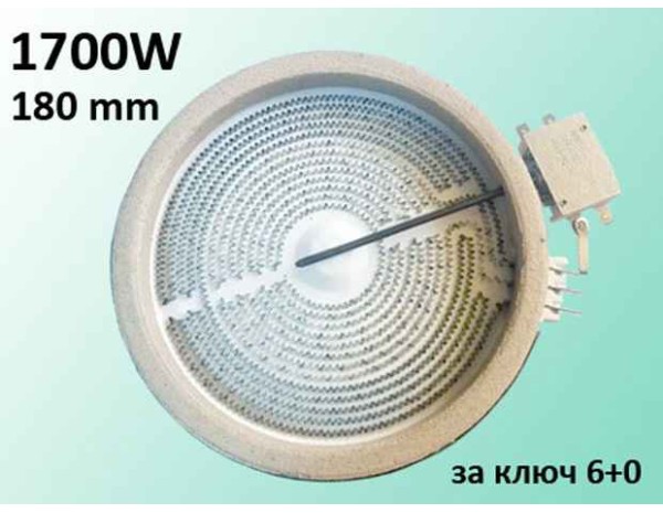 Плоча за керамичен плот 1700W 230V d=180 mm / D=200 mm