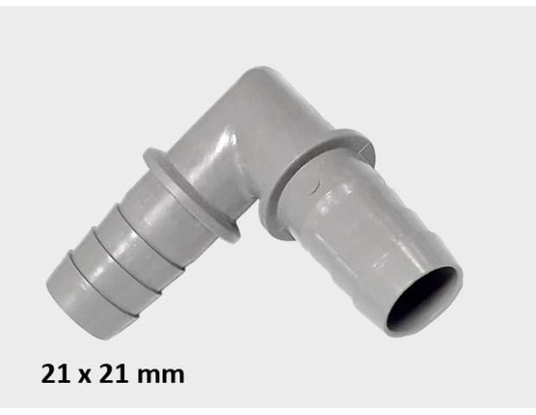Г-образен съединител (удължител) за маркуч за мръсна вод 21×21 mm