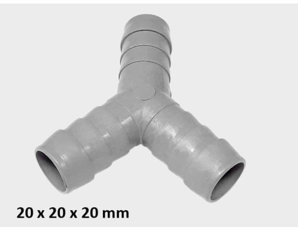 Тройник съединител за маркуч за мръсна вода 20×20×20 mm