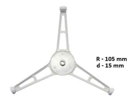 Ролер чиния кръстачка тип Y радиус r=105 mm диаметър малко колело d=15 mm