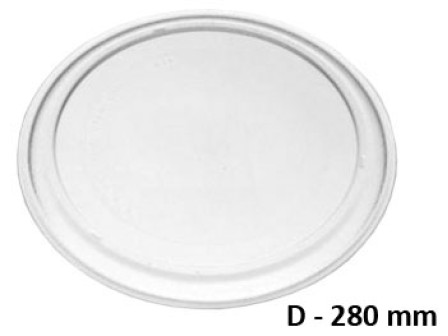 Чиния микровълнова печка диаметър D=280 mm гладка