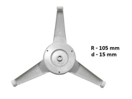 Ролер чиния кръстачка тип Y радиус r=105 mm малко колело диаметър d=15 mm