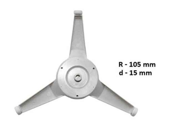 Ролер чиния кръстачка тип Y радиус r=105 mm малко колело диаметър d=15 mm