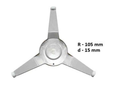 Ролер чиния кръстачка тип Y радиус r=105 mm малко колело диаметър d=15 mm