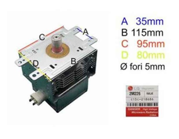 Магнетрон микровълнова печка 2M226 15CJE
