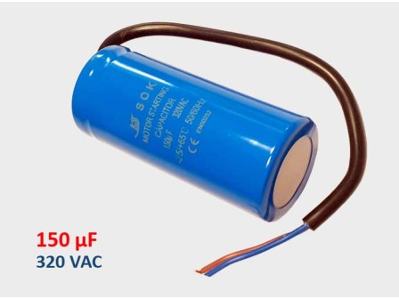 Кондензатор пусков 150 µF 320VAC