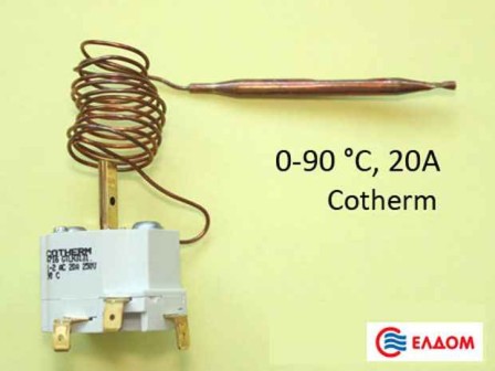 Терморегулатор бойлер 20А 0-90°C 3 клеми