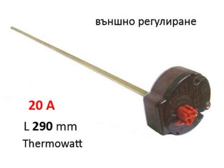 Терморегулатор бойлер Tesy 16A L=270 mm кафяв външно регулиране