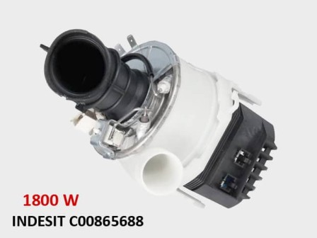 Помпа с нагревател 1800W за съдомиялна INDESIT C00865688