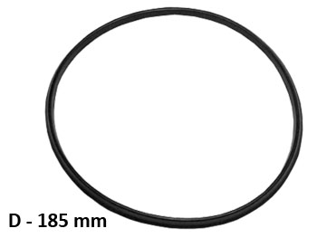 Уплътнение тенджера под налягане, външен диаметър D=185мм, дебело, черно