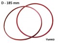 Уплътнение тенджера под налягане, външен диаметър D=185мм, тънко, червено