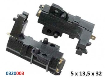 Графитна четка 5,0х13,5х32 - Bosch, Whirlpool, 481931088529, комплект с четкодържател, тип сандвич