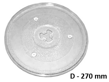 Чиния за микровълнова печка, диаметър D=270мм., с детелина, Panasonic