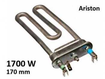 Нагревател за пералня Ariston, 1700W, дължина 170мм, прав, без отвор, 066086, 159AR11