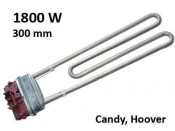 Нагревател за пералня Candy, Hoover, 1800W, дължина 300мм, с пластмасов предпазител, 9220023