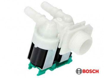 Електромагнитен клапан за пералня, Двоен, Bosch, хоризонтален, диаметър 12мм, 428210, 154BH05