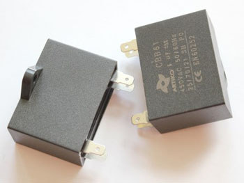 Кондензатор за климатик   6,0µF, 400V, ±5%, квадратен, с кабелни обувки