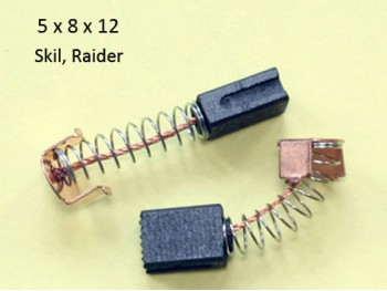 Графитна четка 5,0х8,0х12, с канали и щипка, за Skil, Raider ES45